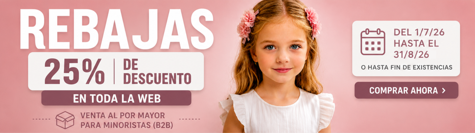 Rebajas Koquitos - 25% de descuento del 1 de julio al 31 de agosto. Venta al por mayor para minoristas B2B.