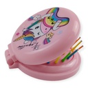 Cepillo infantil unicornio, plegable con espejo