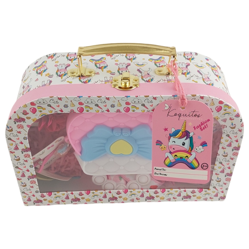 Maletín Koquitos Unicornios con bolso y accesorios Princesa