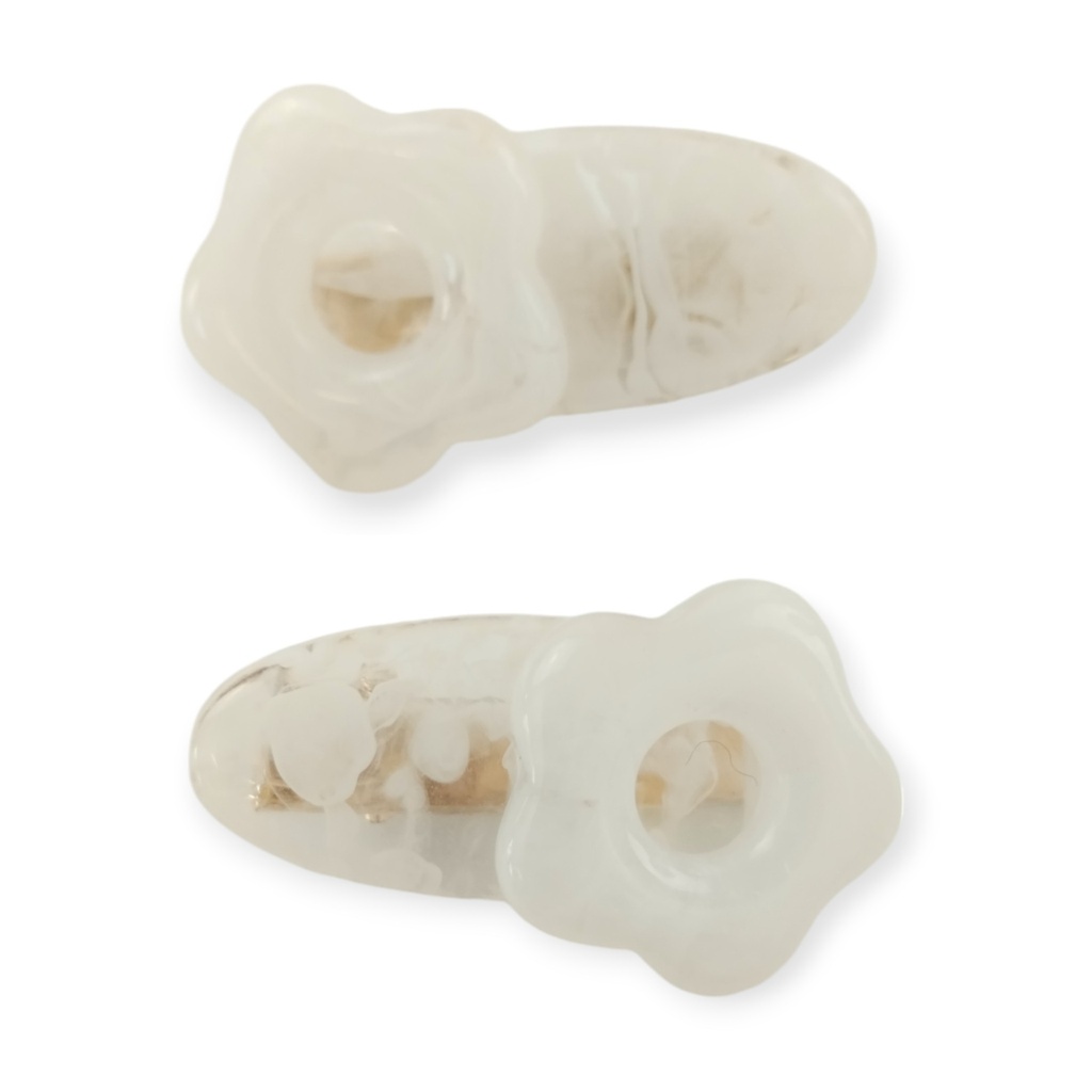 Pack 2 pincitas flores resina