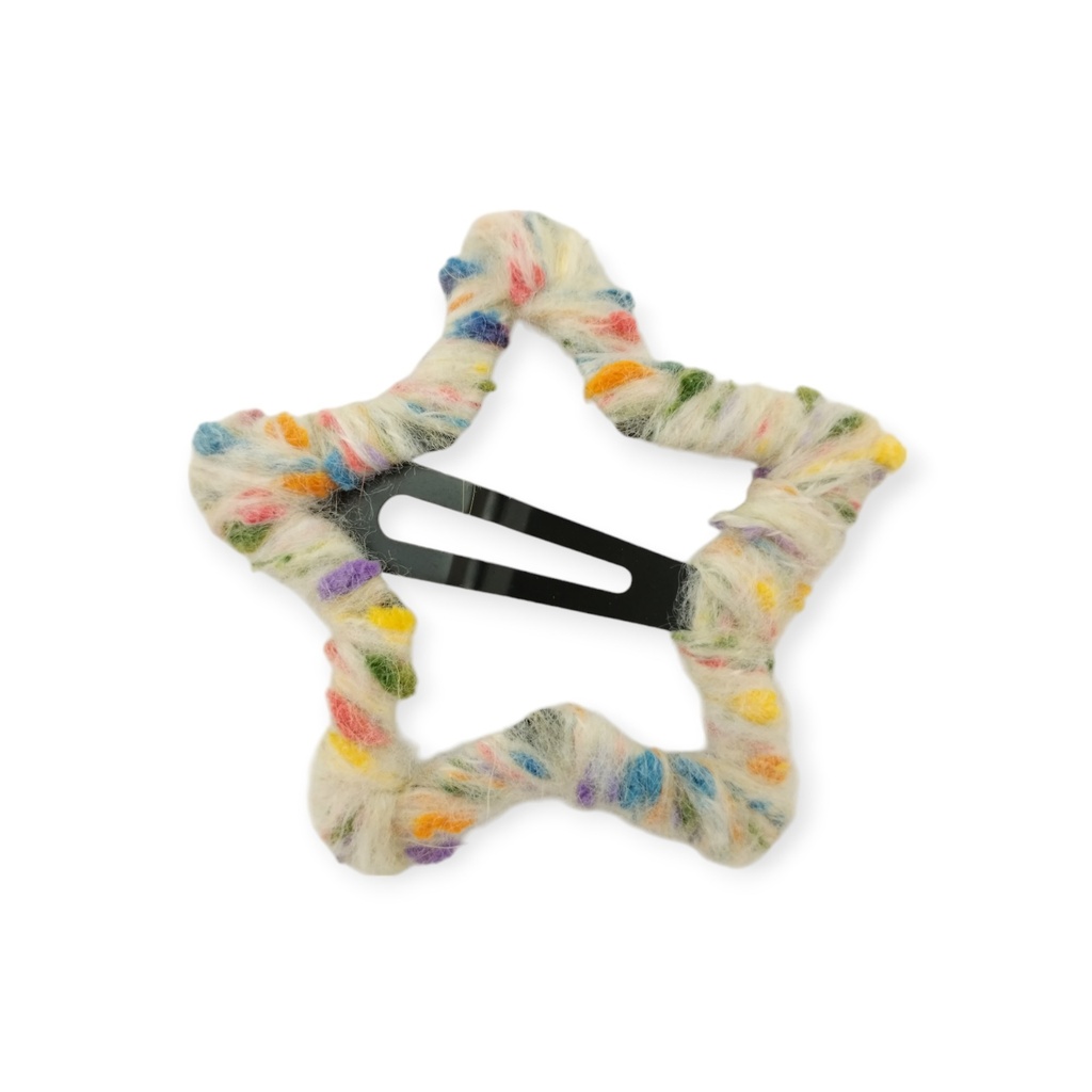 Clip estrella tweed