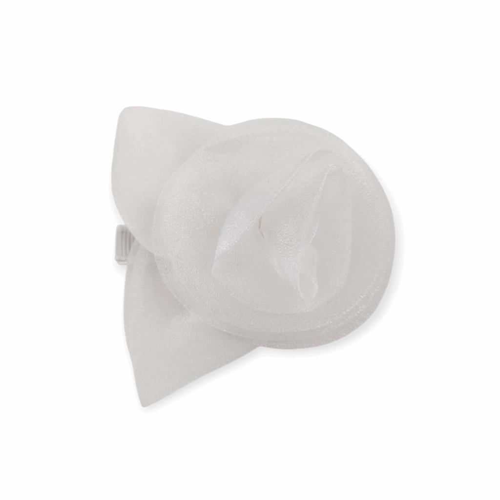 Pinza flor organza