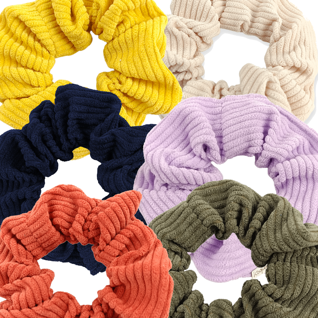 Pack 2 Scrunchies canalé multicolor