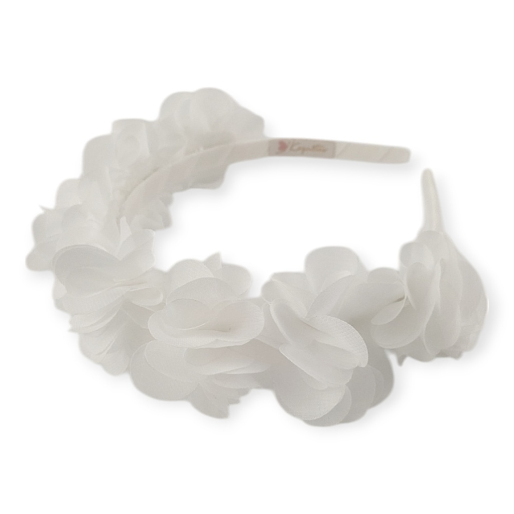Tocado floral gasa