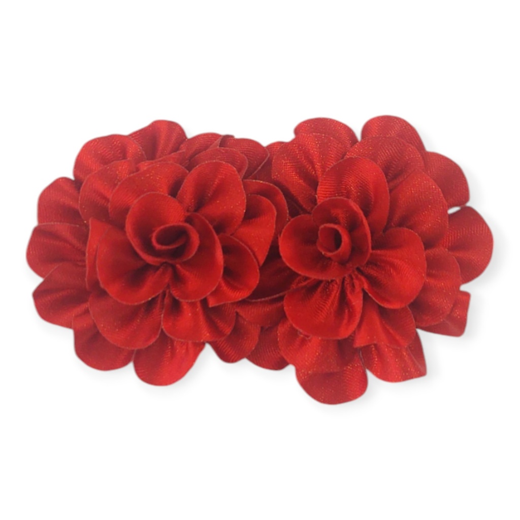 Pinza dos flores lurex
