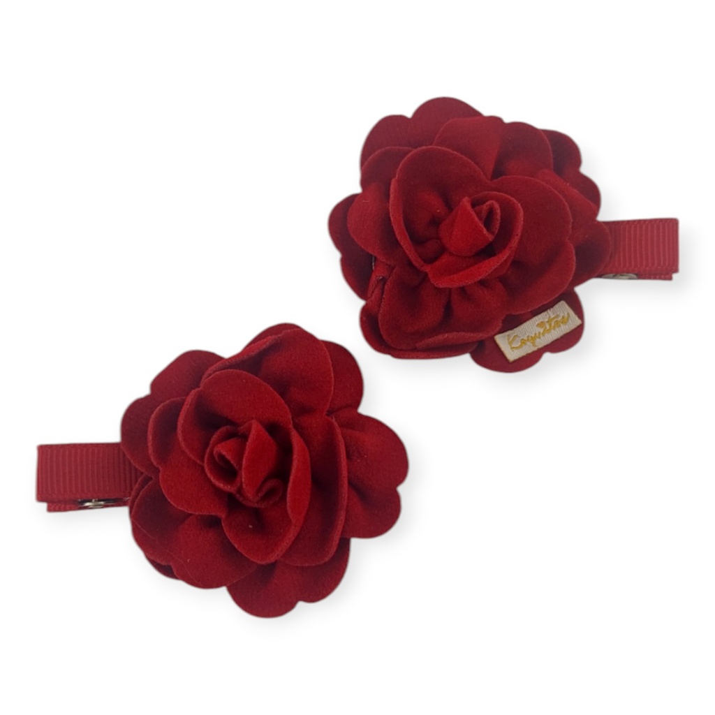 Pack 2 pinzas flor suede